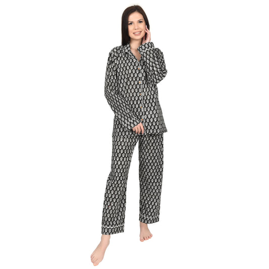 Block Print women PJ Set cotton print Night suits pajama set Traditional Color Print sleepwear set