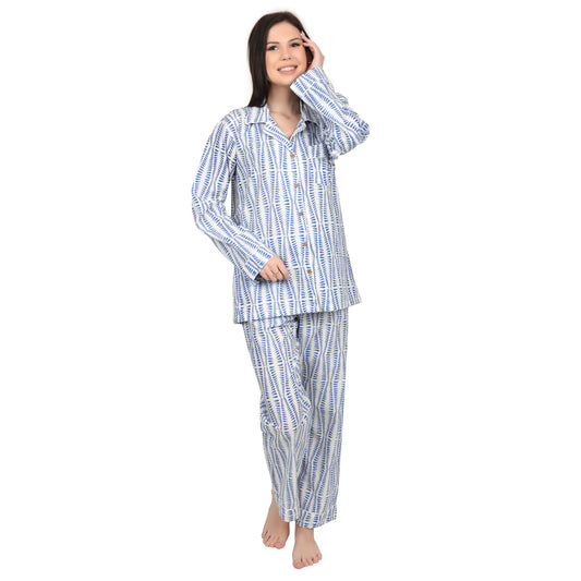 Block Print women PJ Set cotton print Night suits pajama set Traditional Color Print sleepwear set