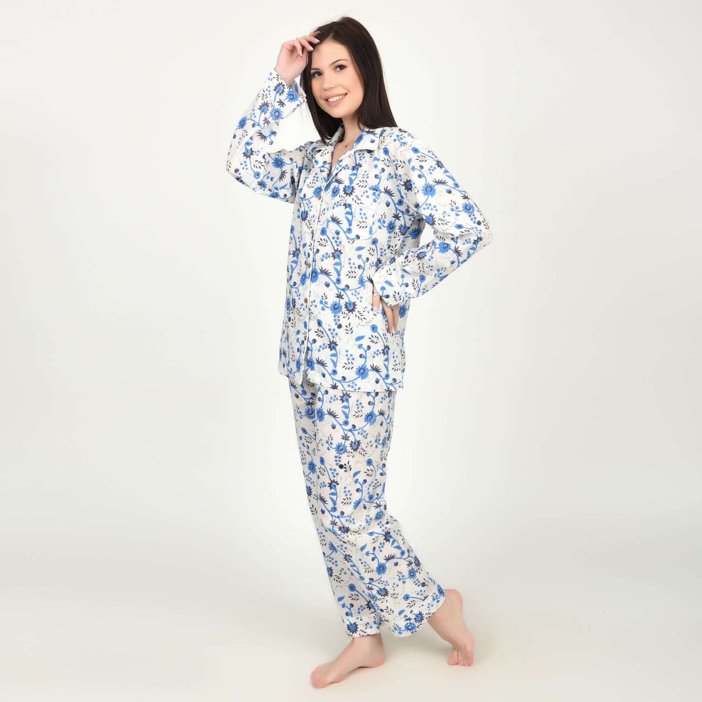 Block Print women PJ Set cotton print Night suits pajama set Traditional Color Print sleepwear set