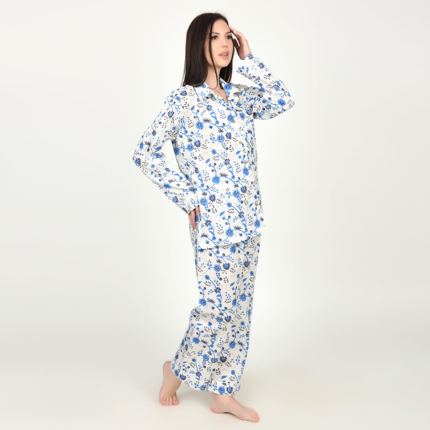 Block Print women PJ Set cotton print Night suits pajama set Traditional Color Print sleepwear set