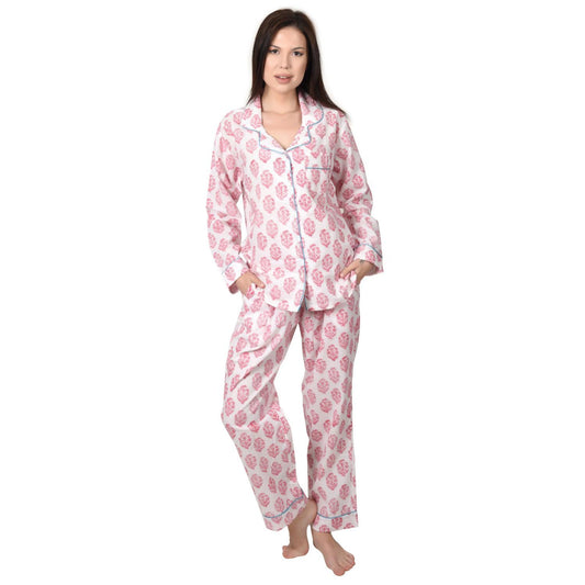Block Print women PJ Set cotton print Night suits pajama set Traditional Color Print sleepwear set