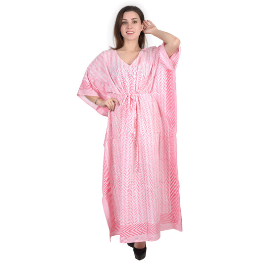 Hand Block Print Cotton Caftans For Women Free Size Vintage traditonal art Maxi gown sleepwear Night gown Kaftan dress