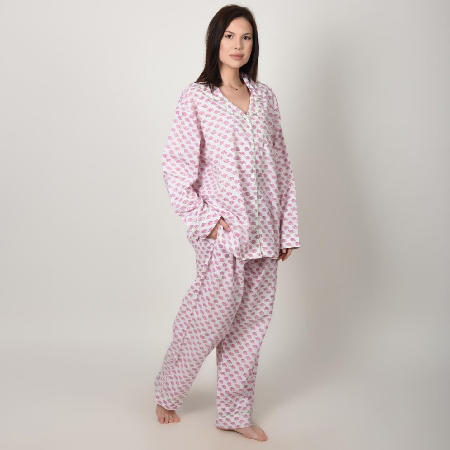 Block Print women PJ Set cotton print Night suits pajama set Traditional Color Print sleepwear set
