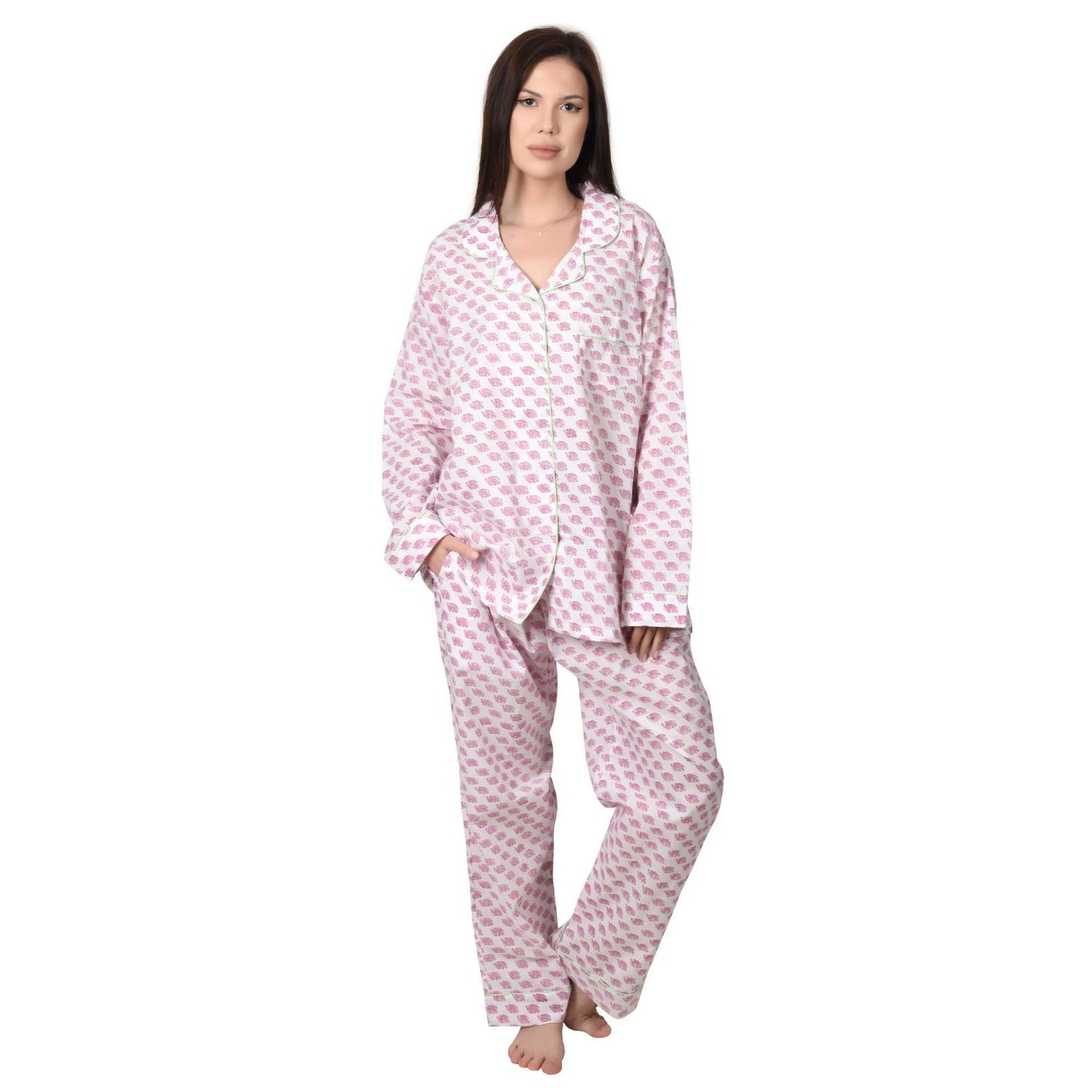 Block Print women PJ Set cotton print Night suits pajama set Traditional Color Print sleepwear set
