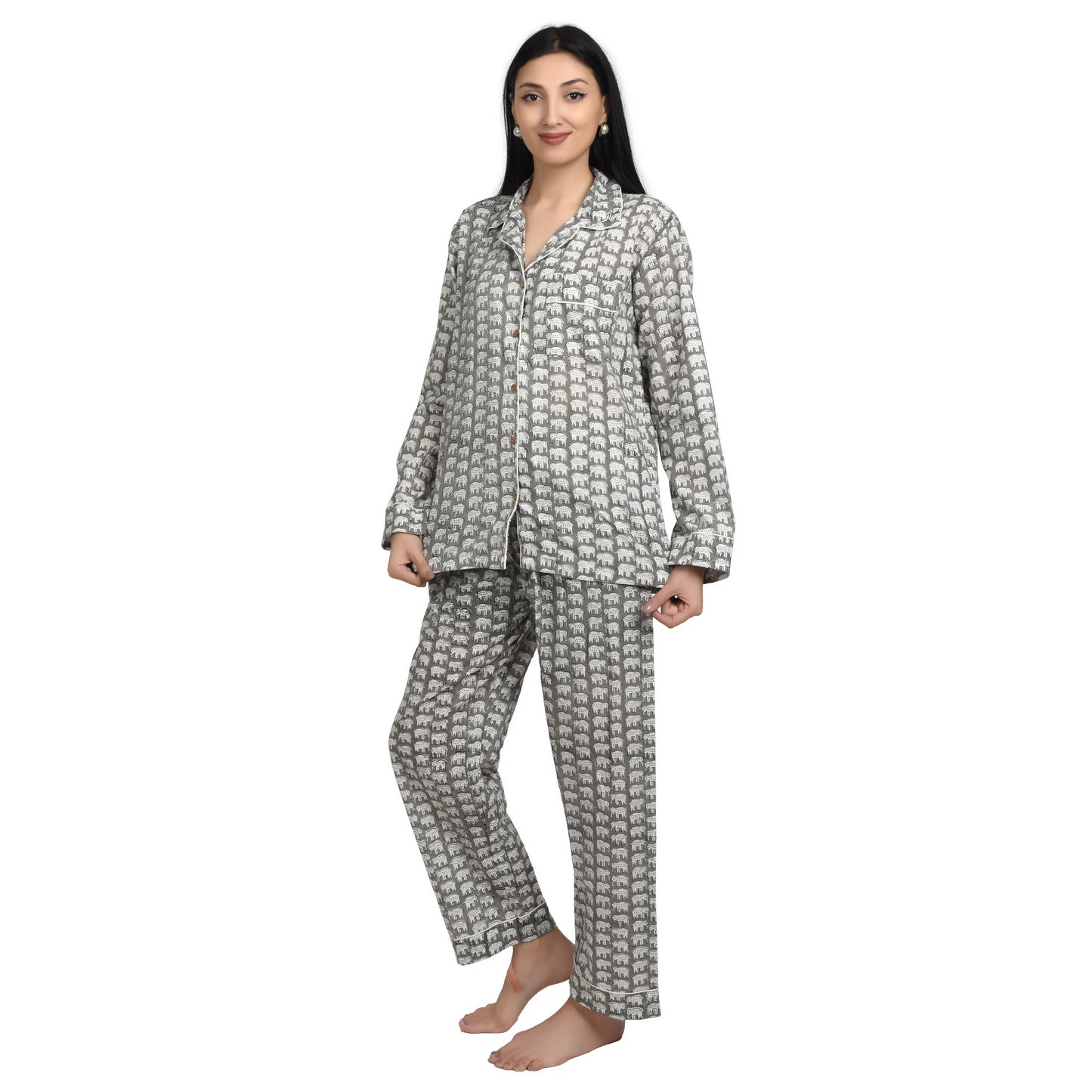 Block Print women PJ Set cotton print Night suits pajama set Traditional Color Print sleepwear set